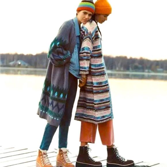 By Anthropologie shimmer knit duster  - Picture 1 of 11